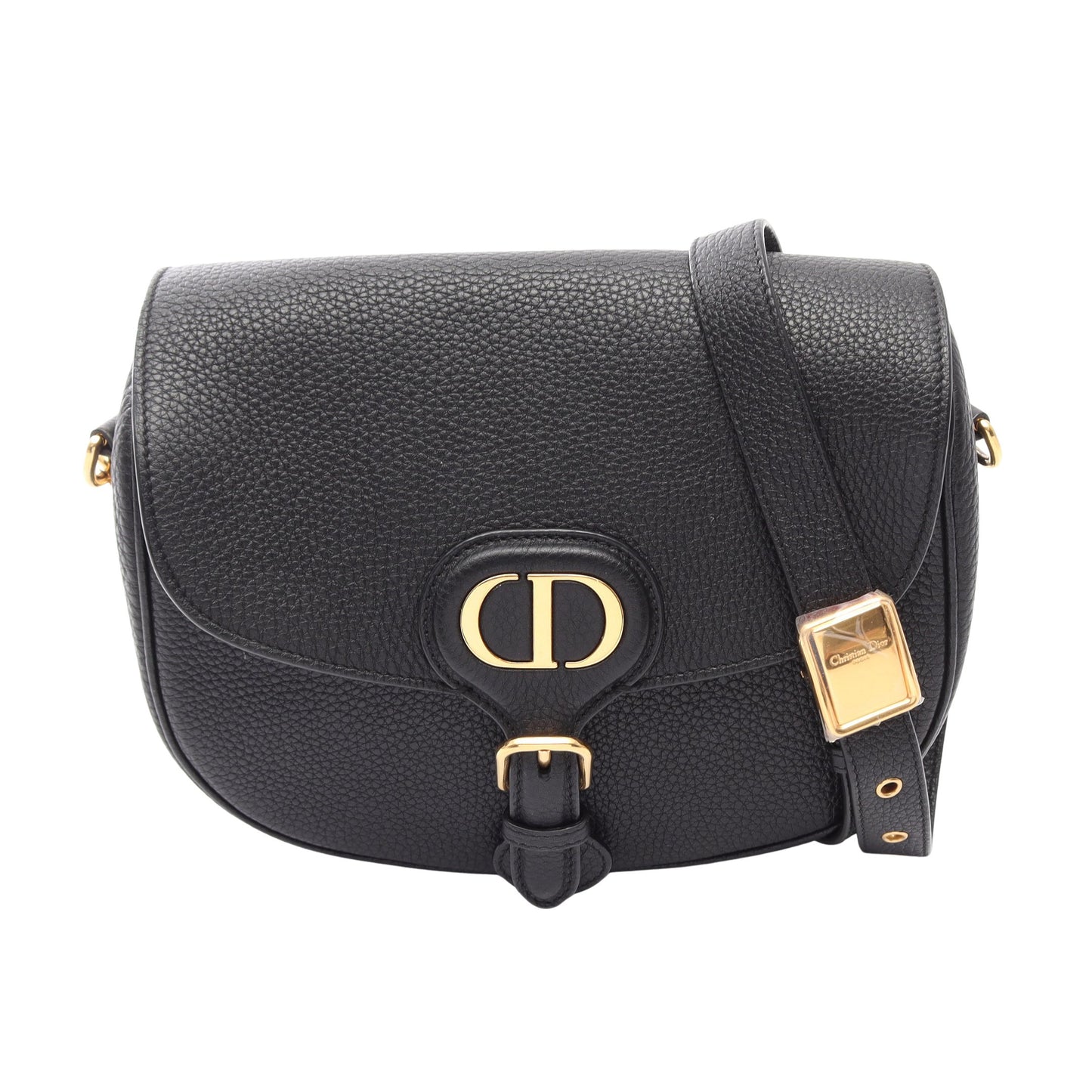 DIOR BOBBY バッグ ミディアム ショルダーバッグ レザー ブラック クリスチャンディオール