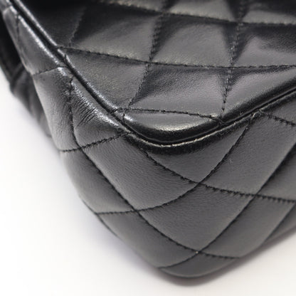 マトラッセ トップハンドル ブラック金具 2WAY チェーンショルダーバッグ ラムスキン ブラック シャネル バッグ CHANEL
