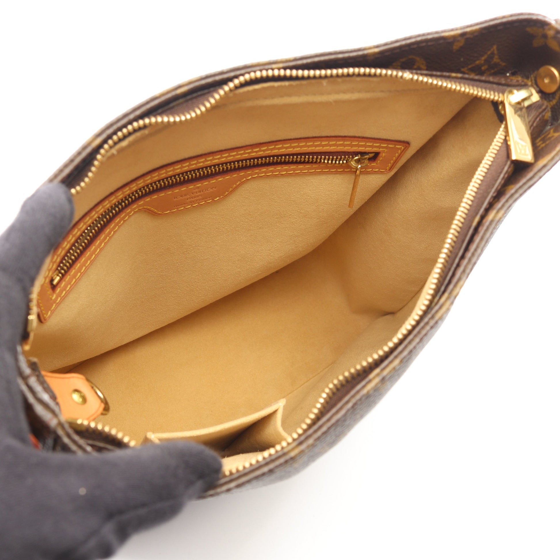 ルーピングGM モノグラム ショルダーバッグ PVC レザー ブラウン ルイヴィトン バッグ LOUIS VUITTON