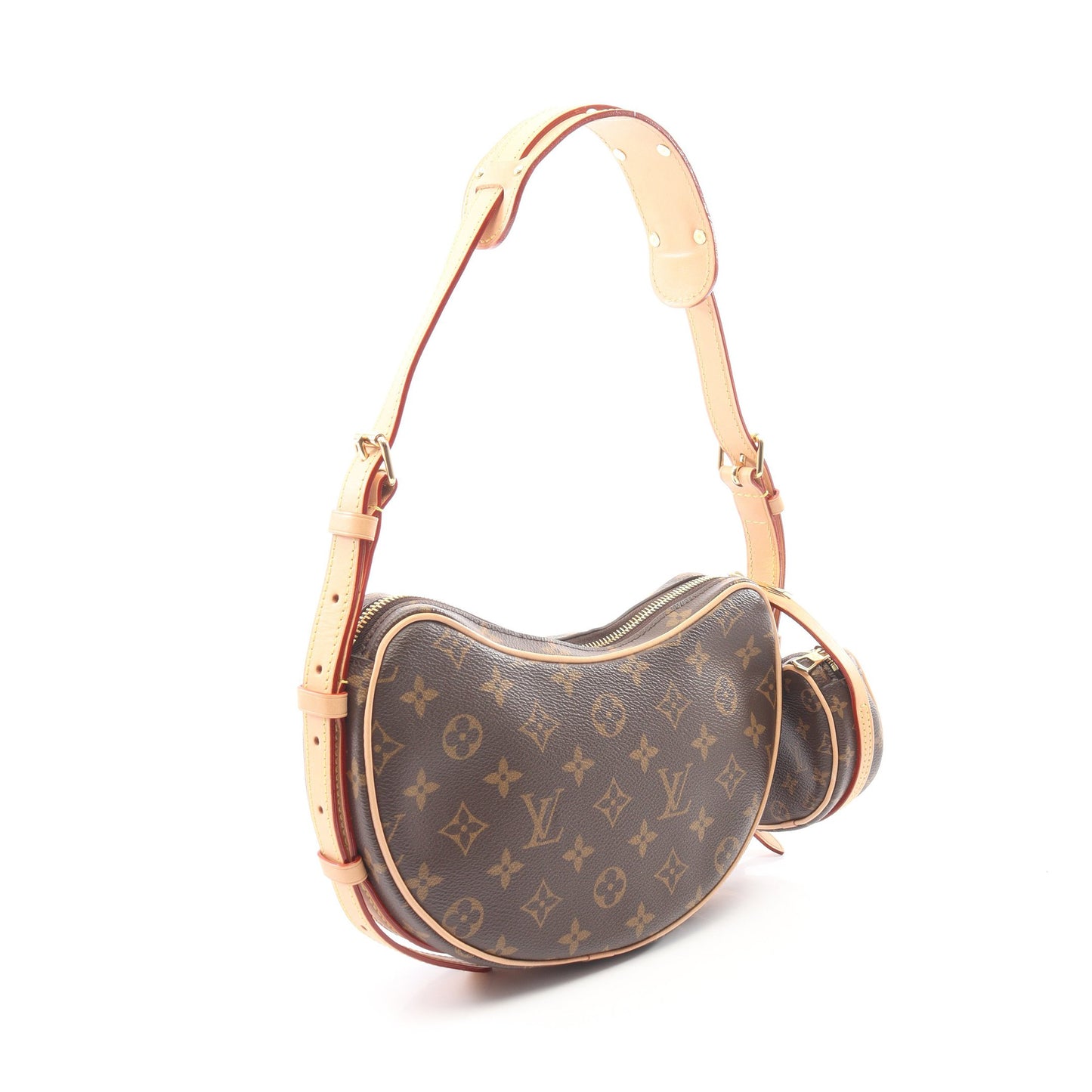 クロワッサン モノグラム ショルダーバッグ PVC レザー ブラウン ルイヴィトン バッグ LOUIS VUITTON