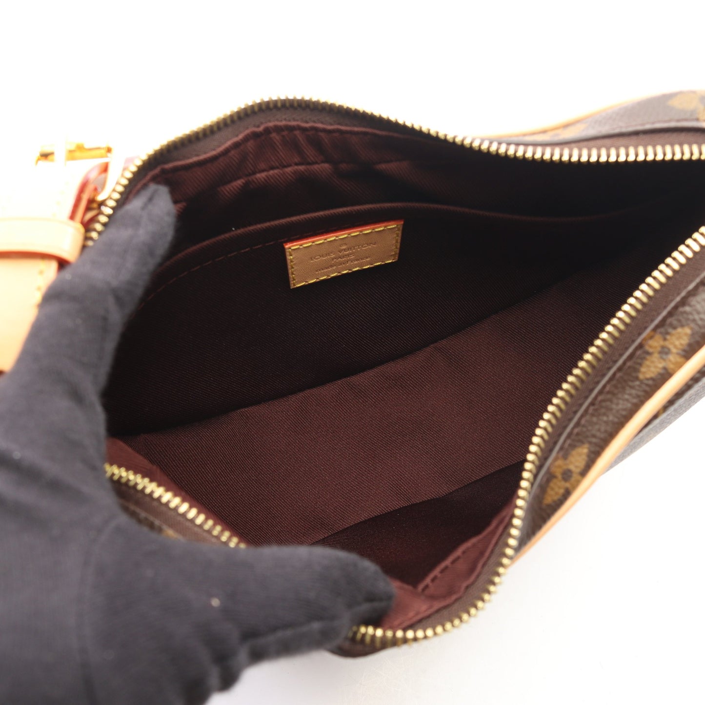クロワッサン モノグラム ショルダーバッグ PVC レザー ブラウン ルイヴィトン バッグ LOUIS VUITTON