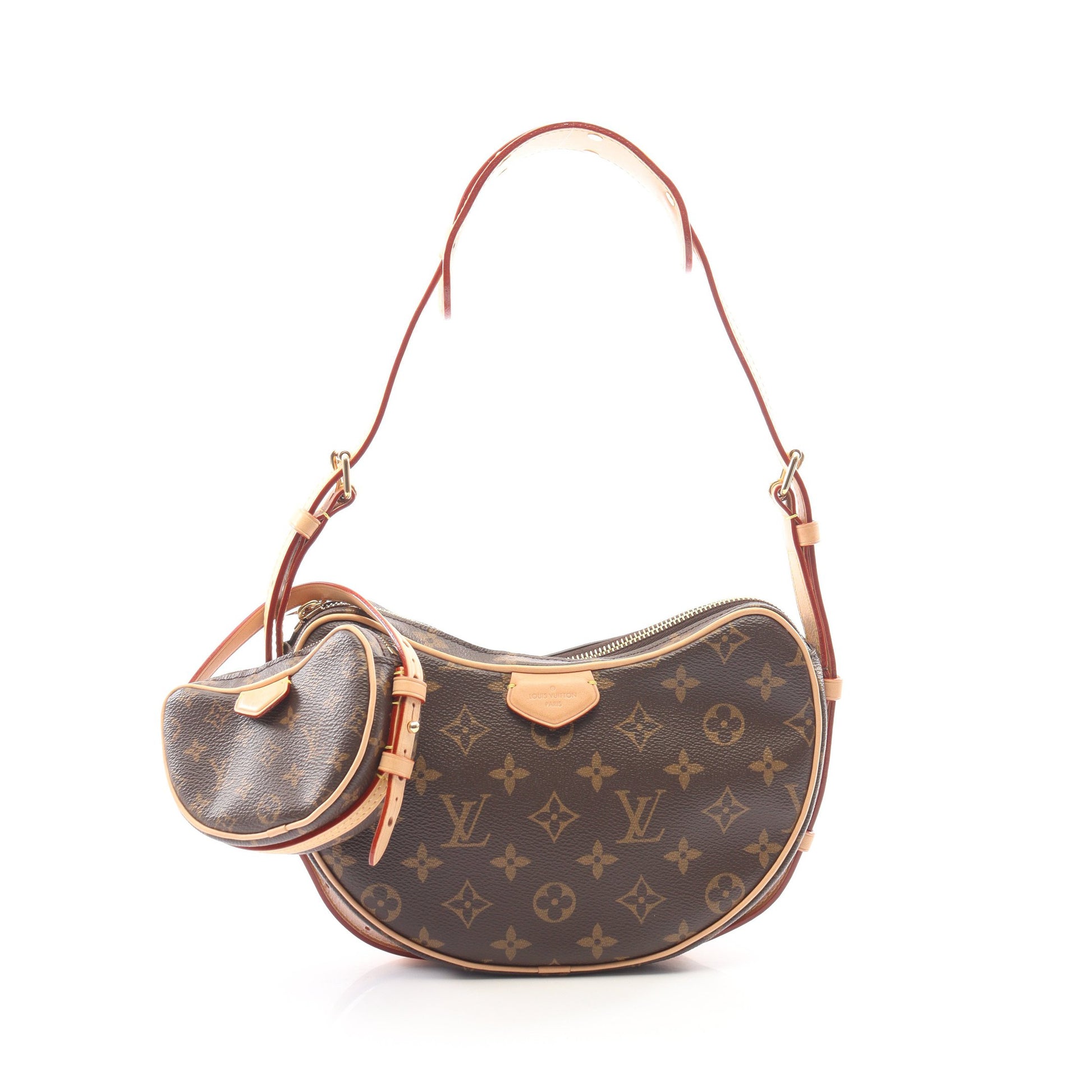 クロワッサン モノグラム ショルダーバッグ PVC レザー ブラウン ルイヴィトン バッグ LOUIS VUITTON