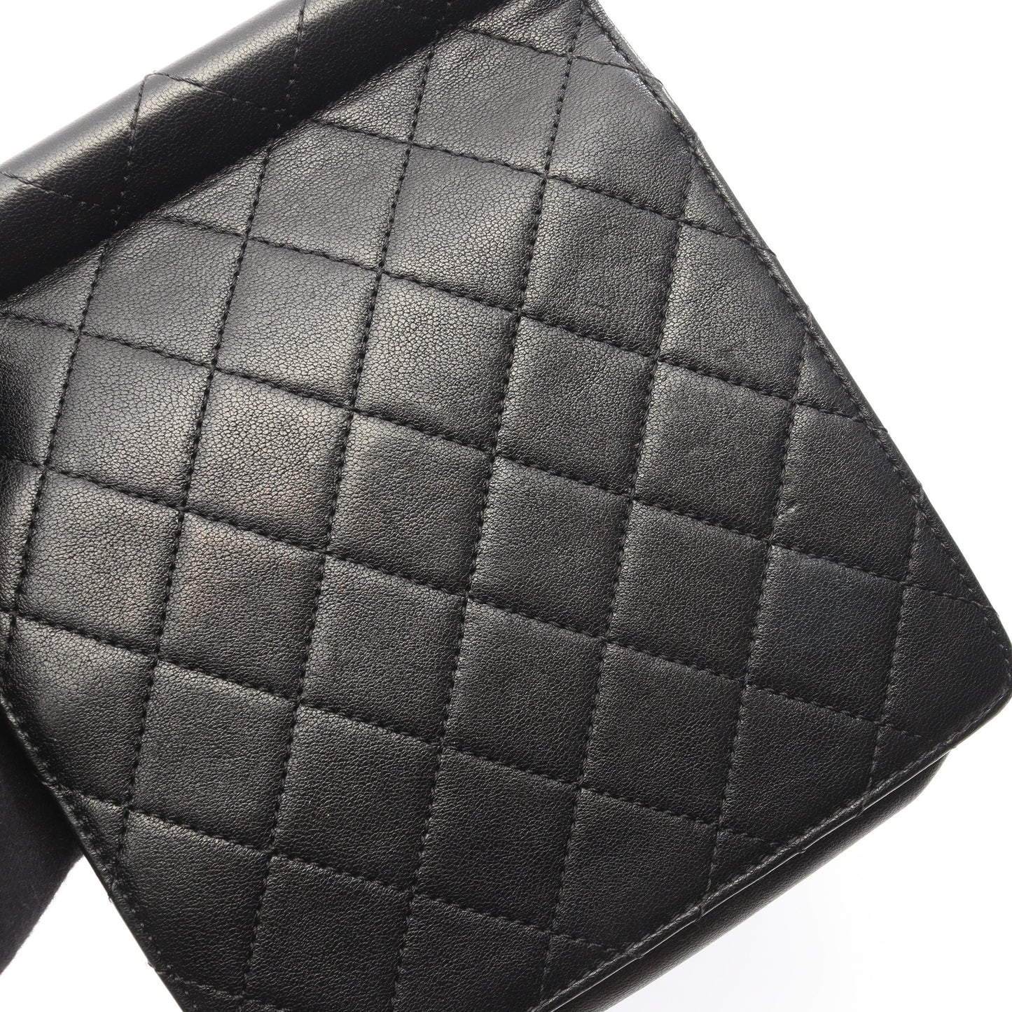 マトラッセ チェーンショルダーバッグ レザー ブラック ゴールド金具 シャネル