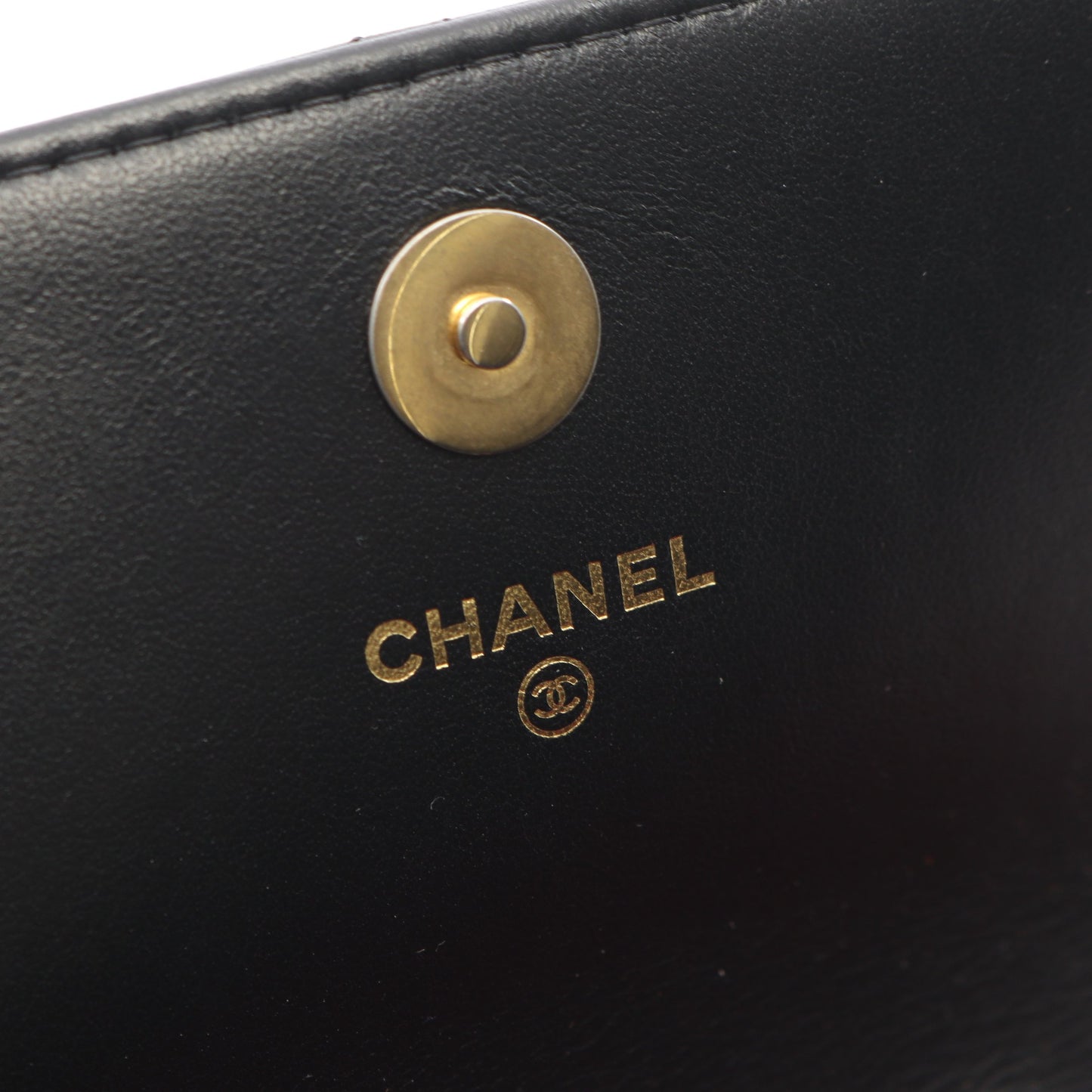 CHANEL19 マトラッセ コンビ金具 2WAY チェーンウォレット ラムスキン ブラック シャネル