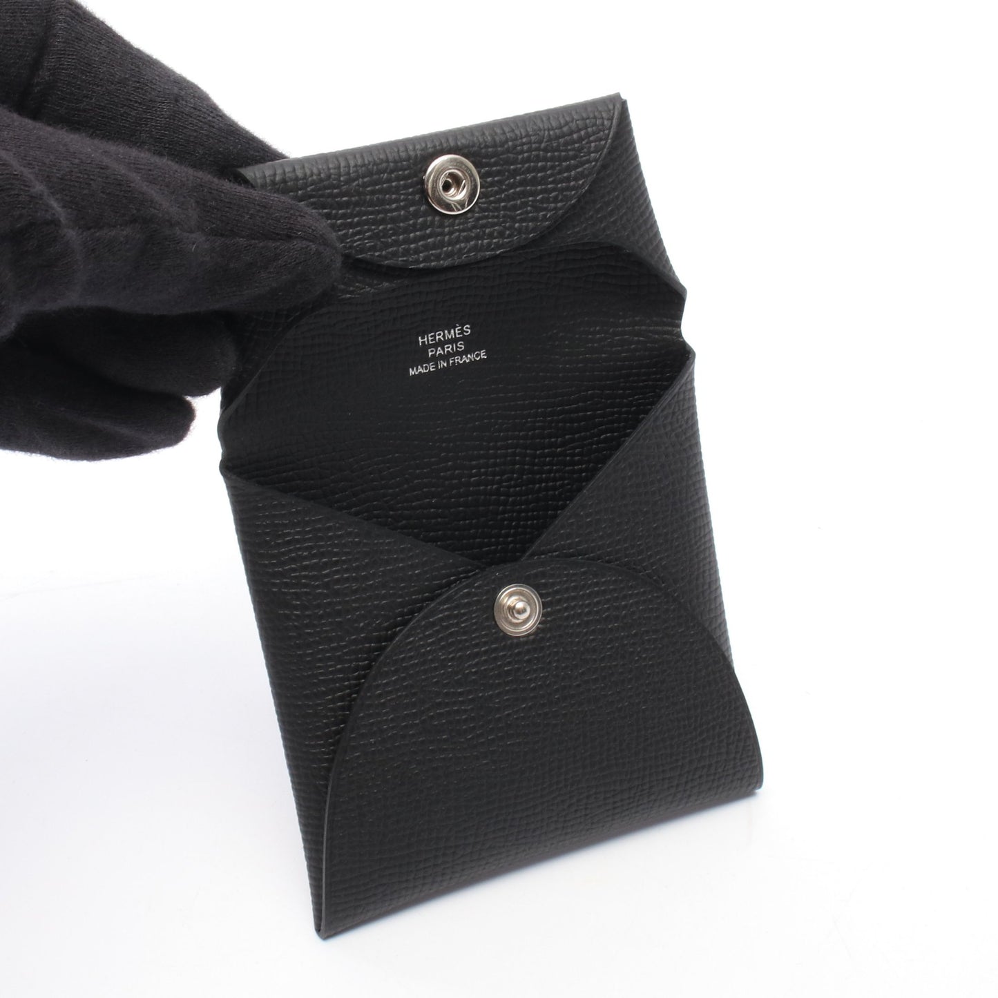 バスティア コインケース ヴォーエプソン ブラック シルバー金具 B刻印 エルメス