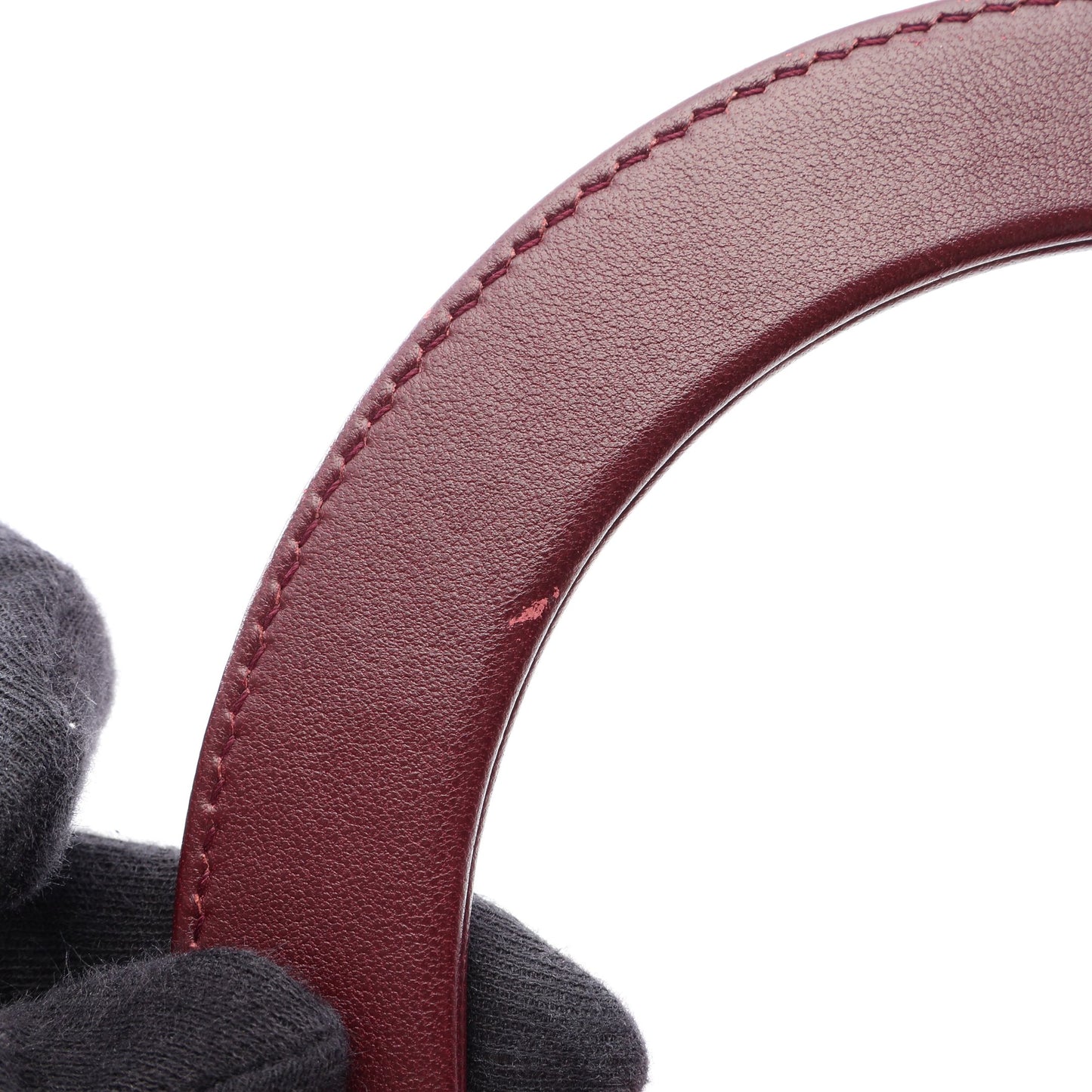 LADY DIOR レディディオール カナージュ 2WAY ハンドバッグ ラムスキン レッド パープル ボルドー クリスチャンディオール