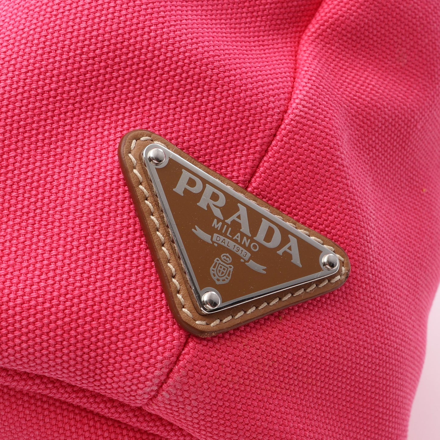 CANAPA カナパ 2WAY ハンドバッグ トートバッグ キャンバス ピンク プラダ