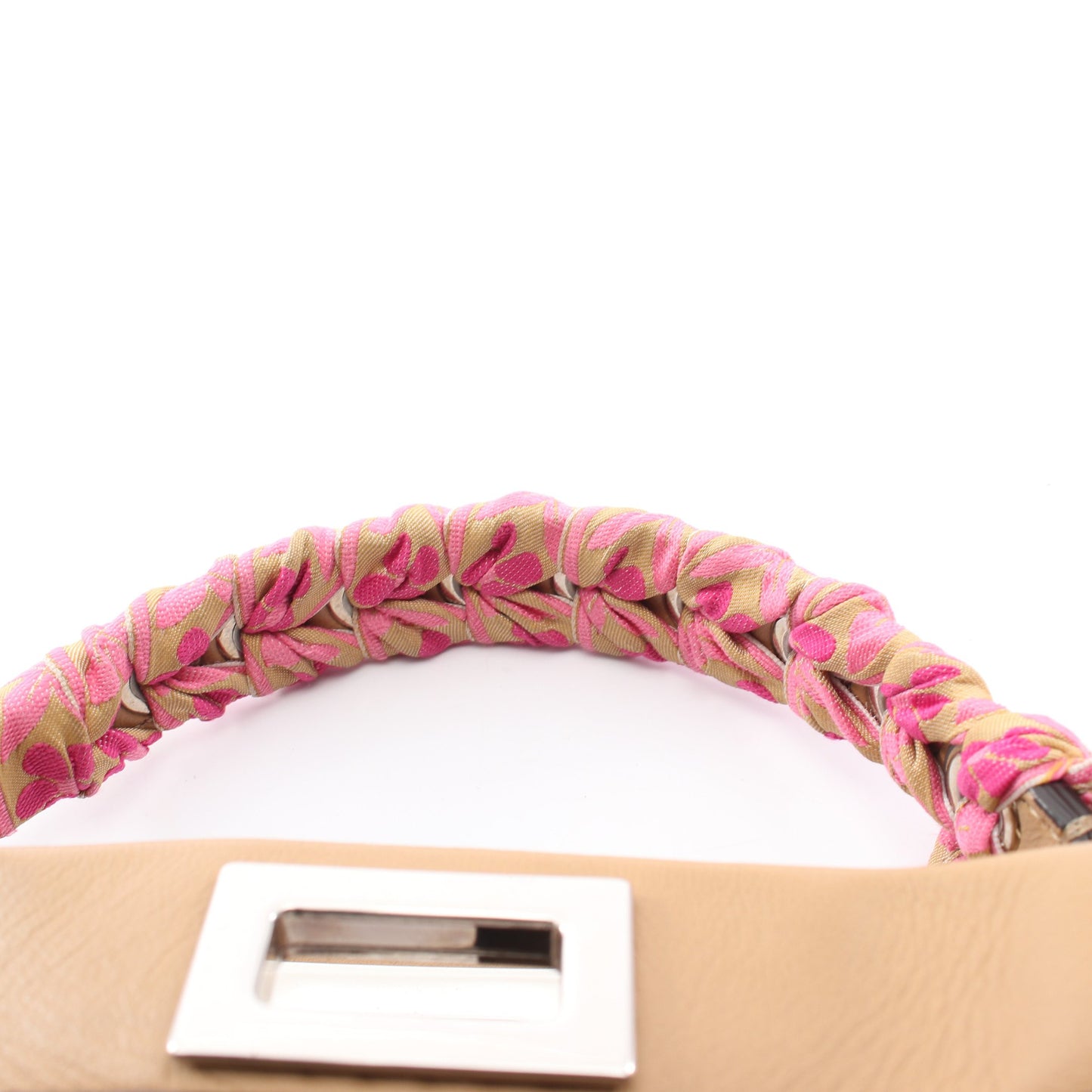 ミニピーカブー 2WAY ハンドバッグ レザー ベージュ フェンディ
