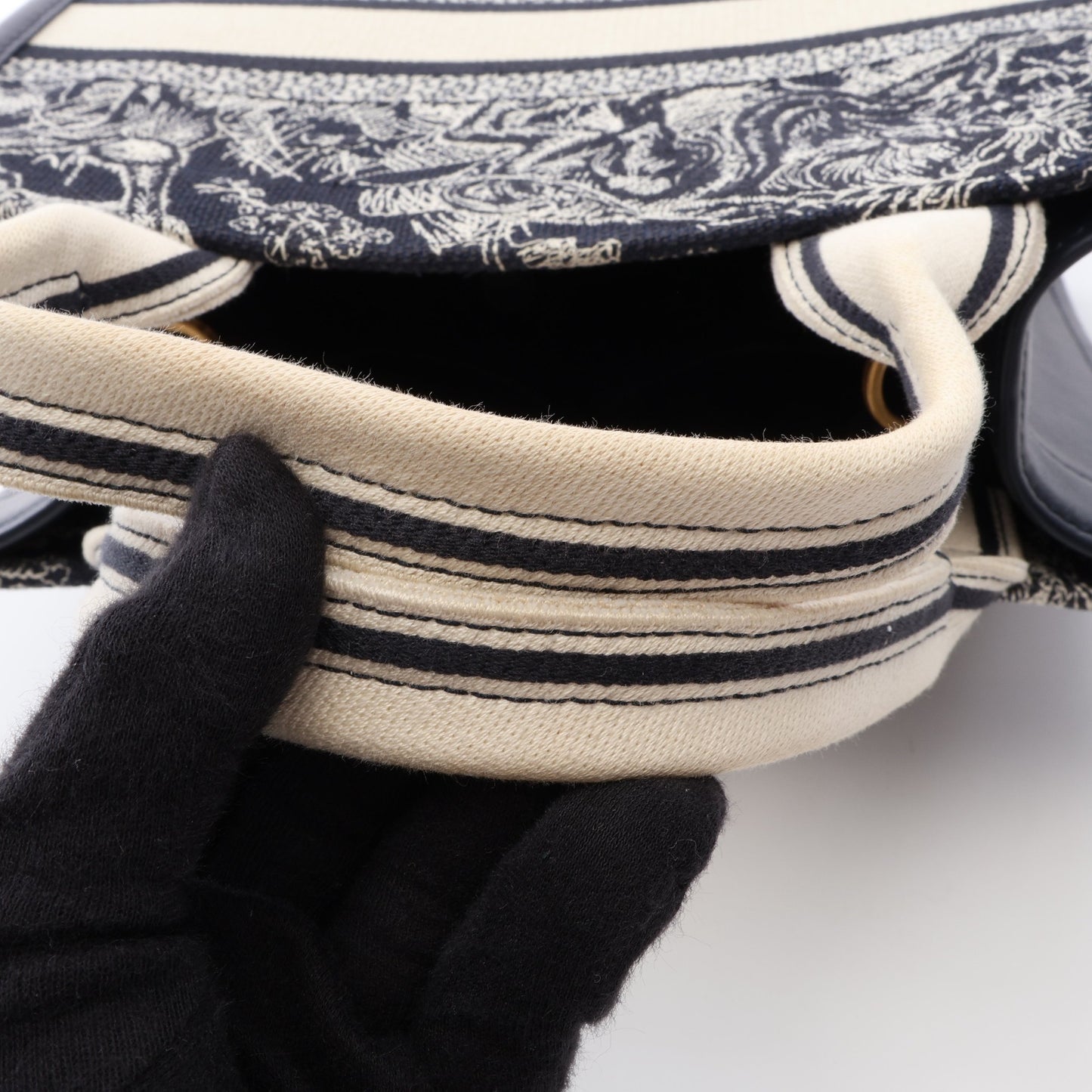 BOOK TOTE ブックトート スモール トワル ドゥ ジュイ リバース エンブロイダリー 2WAY ハンドバッグ トートバッグ キャンバス レザー ネイビー アイボリー クリスチャンディオール