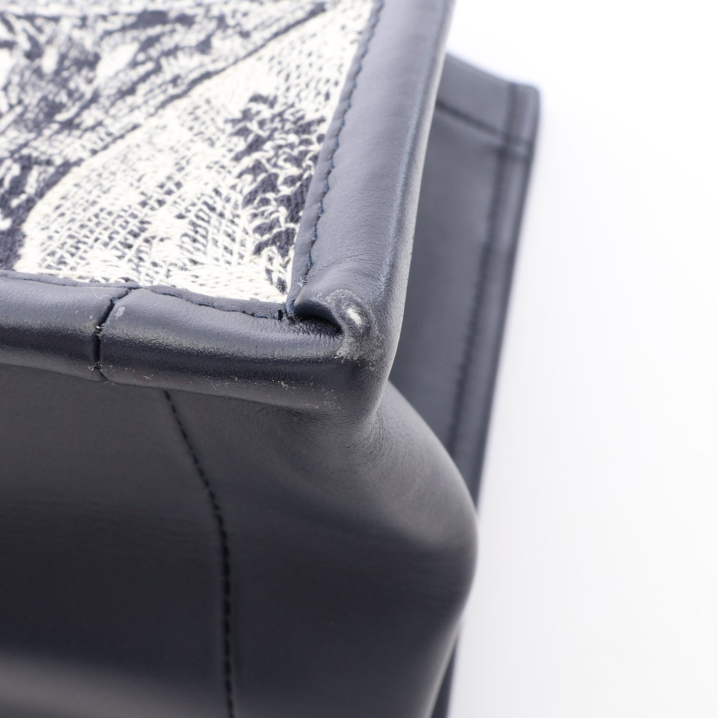 BOOK TOTE ブックトート スモール トワル ドゥ ジュイ リバース エンブロイダリー 2WAY ハンドバッグ トートバッグ キャンバス レザー ネイビー アイボリー クリスチャンディオール