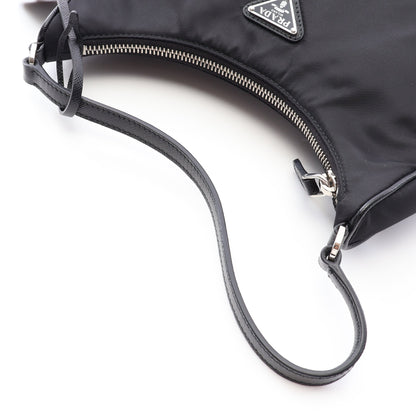 TESSUTO+SAFFIANO Re-Edition 2005 Re-Nylon ミニバッグ ハンドバッグ ナイロン サフィアーノレザー ブラック プラダ