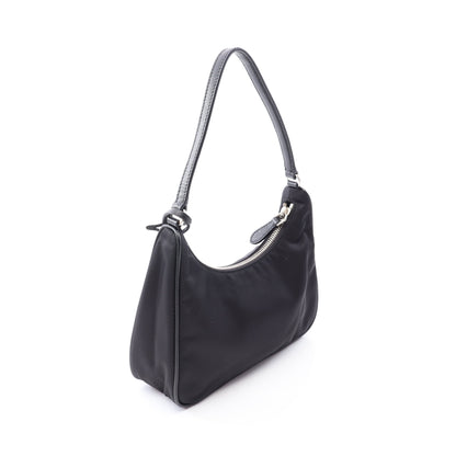 TESSUTO+SAFFIANO Re-Edition 2005 Re-Nylon ミニバッグ ハンドバッグ ナイロン サフィアーノレザー ブラック プラダ