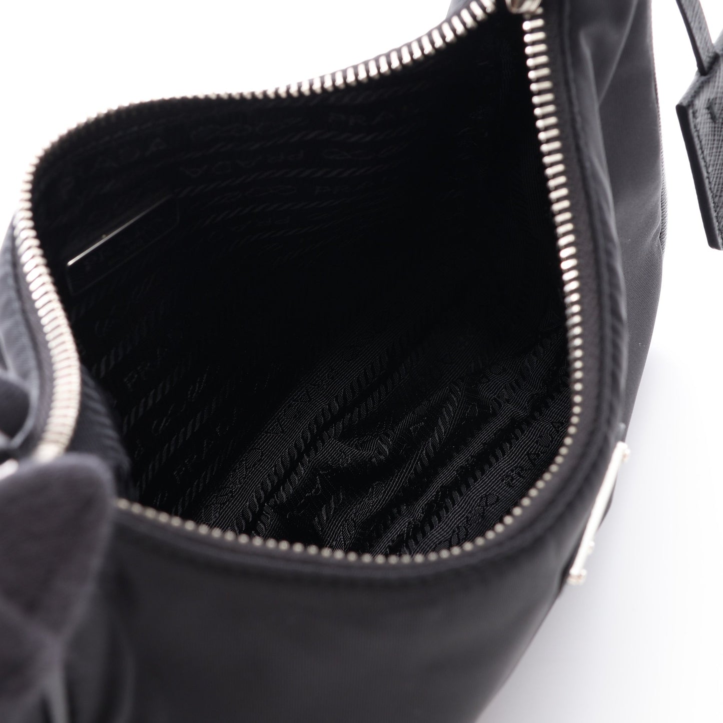 TESSUTO+SAFFIANO Re-Edition 2005 Re-Nylon ミニバッグ ハンドバッグ ナイロン サフィアーノレザー ブラック プラダ