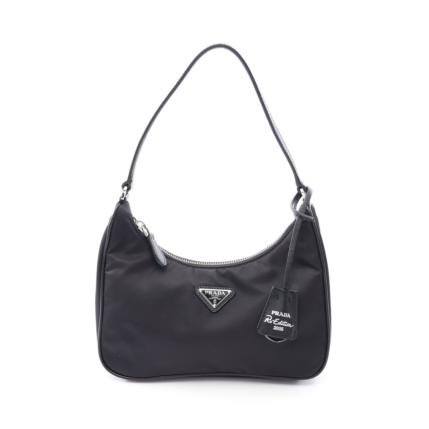 TESSUTO+SAFFIANO Re-Edition 2005 Re-Nylon ミニバッグ ハンドバッグ ナイロン サフィアーノレザー ブラック プラダ
