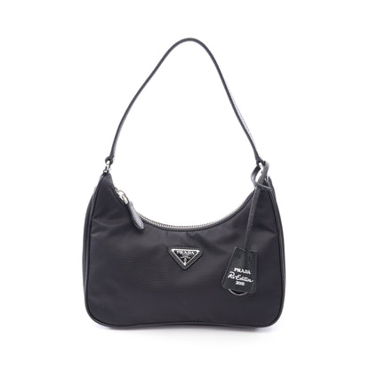 TESSUTO+SAFFIANO Re-Edition 2005 Re-Nylon ミニバッグ ハンドバッグ ナイロン サフィアーノレザー ブラック プラダ