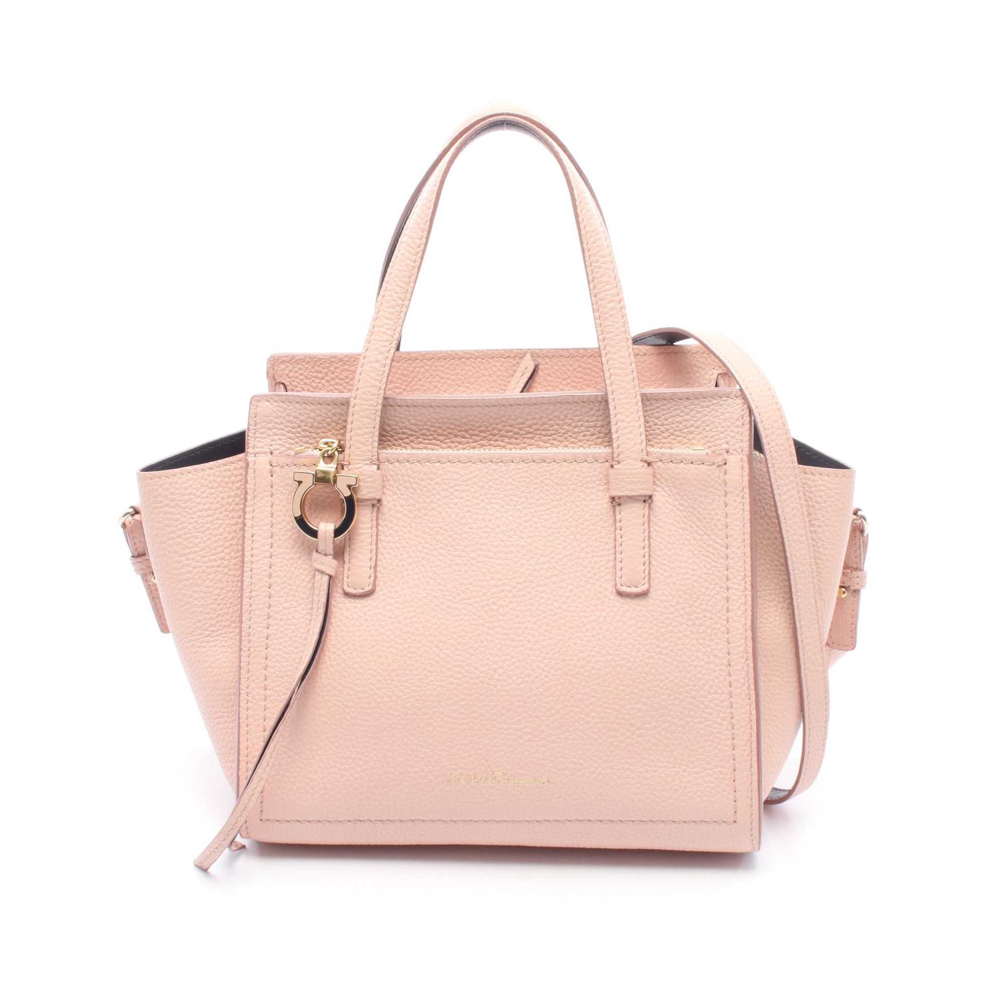 AMY エイミー ガンチーニ 2WAY ハンドバッグ レザー ライトピンク サルヴァトーレフェラガモ バッグ Salvatore Ferragamo