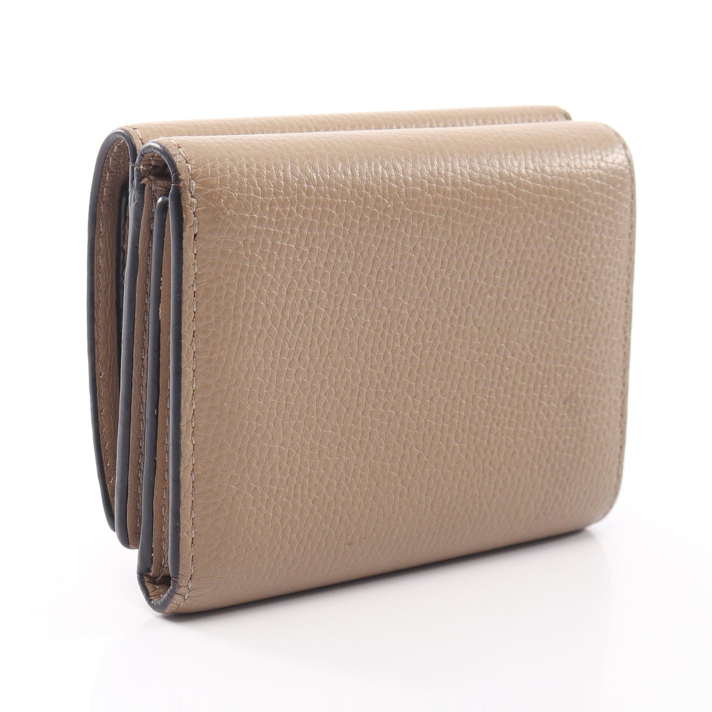 アナグラム トライフォールド 三つ折り財布 レザー ベージュ ロエベ 財布・小物 LOEWE