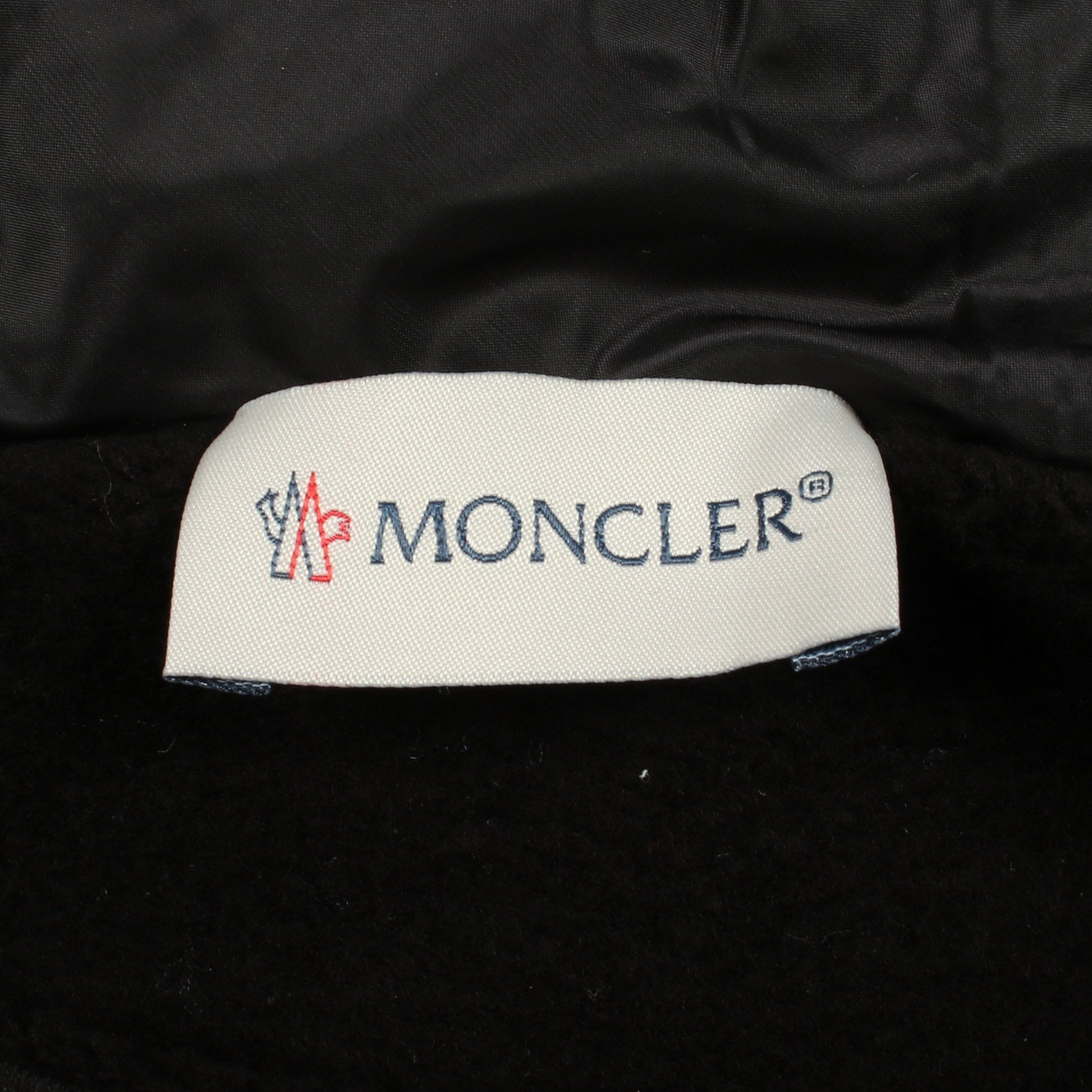 ダウン切替 裏起毛 フード付き ポンチョ コットン ナイロン ブラック モンクレール アウター MONCLER