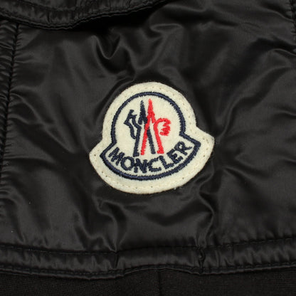 ダウン切替 裏起毛 フード付き ポンチョ コットン ナイロン ブラック モンクレール アウター MONCLER