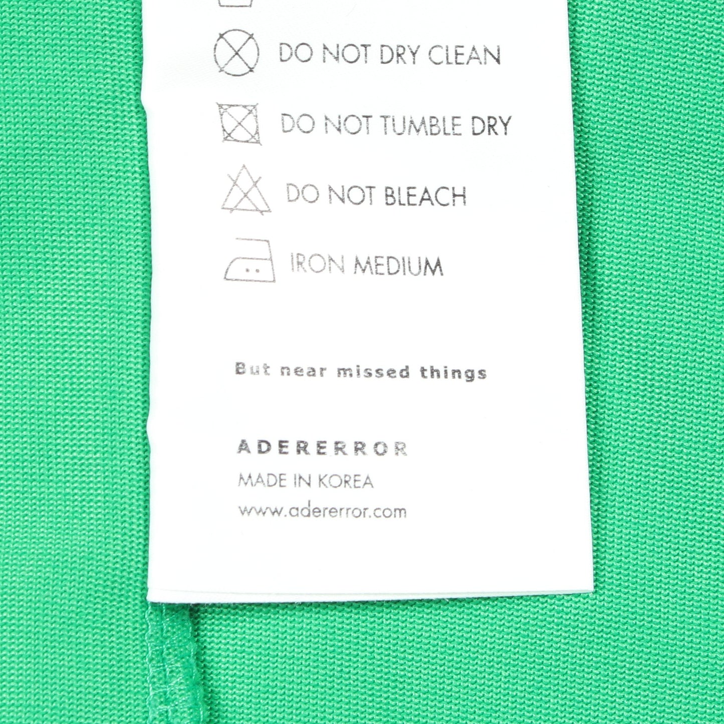 ロゴ刺繍 ハート 半袖Tシャツ コットン グリーン アダーエラー