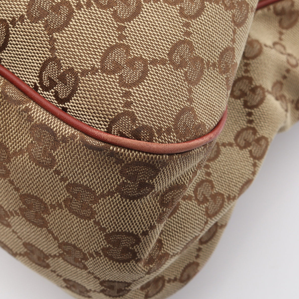 スーキー ショルダーバッグ トートバッグ キャンバス レザー ベージュ ブラウン レッドブラウン グッチ バッグ GUCCI