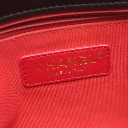 マトラッセ チェーンショルダーバッグ レザー ブラック ゴールド金具 シャネル