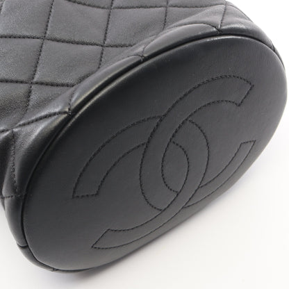 マトラッセ 2WAY チェーンショルダーバッグ レザー ブラック ゴールド金具 シャネル