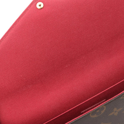 ポシェット フェリシー モノグラム フューシャ チェーンウォレット PVC レザー ブラウン ルイヴィトン バッグ LOUIS VUITTON