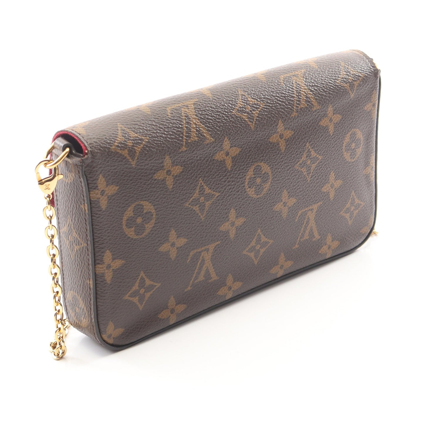 ポシェット フェリシー モノグラム フューシャ チェーンウォレット PVC レザー ブラウン ルイヴィトン バッグ LOUIS VUITTON