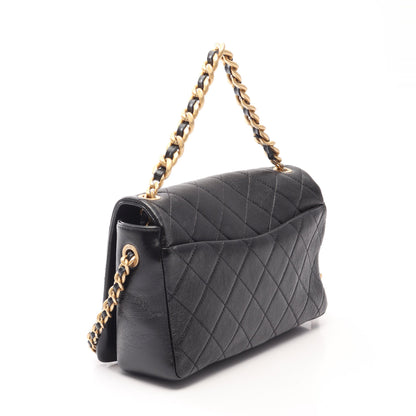 マトラッセ 2WAY チェーンショルダーバッグ レザー ブラック ゴールド金具 シャネル バッグ CHANEL