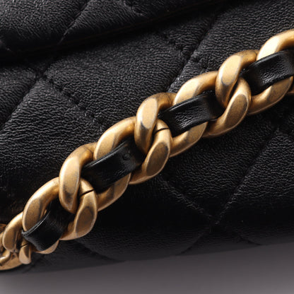 マトラッセ 2WAY チェーンショルダーバッグ レザー ブラック ゴールド金具 シャネル バッグ CHANEL