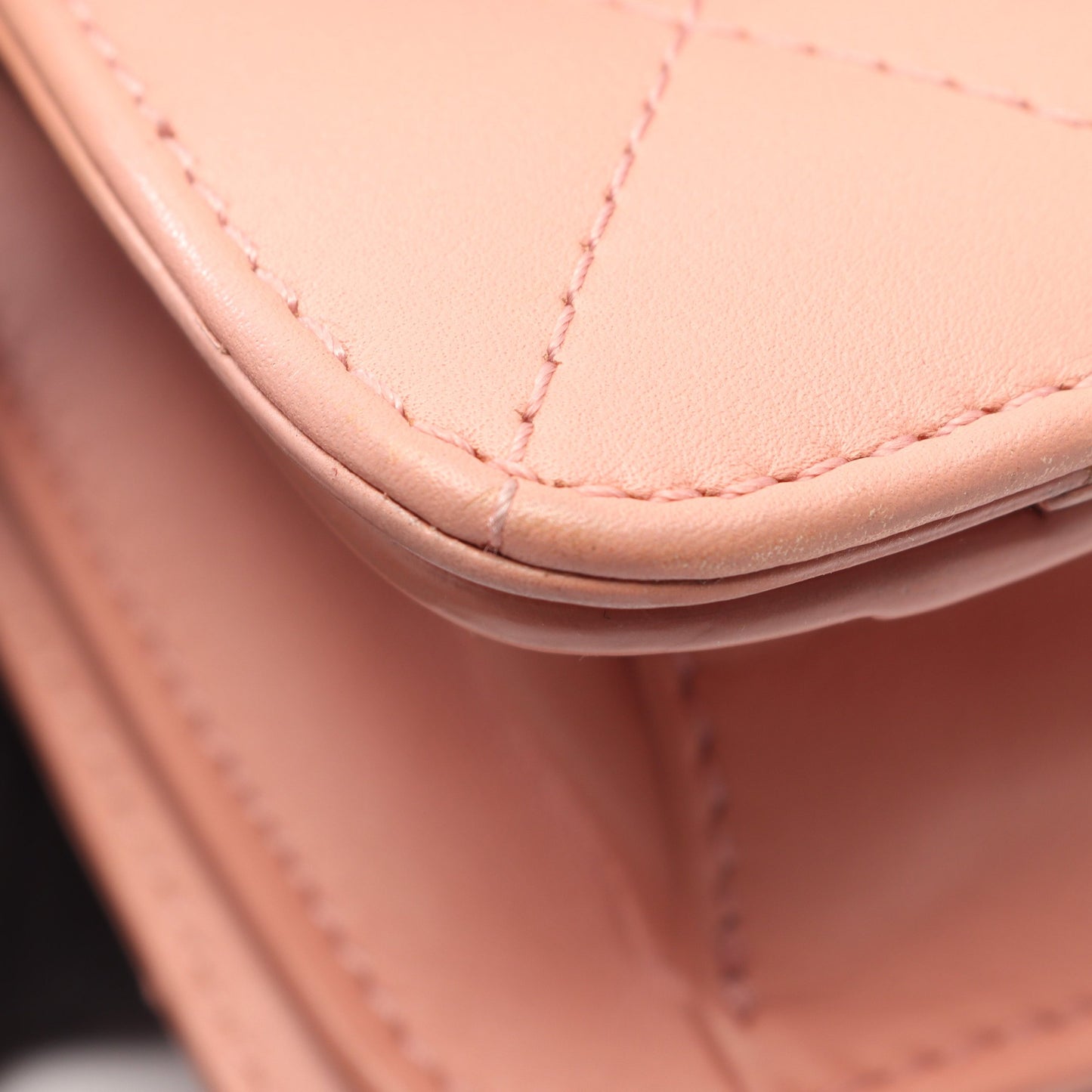 マトラッセ トップハンドル 2WAY チェーンショルダーバッグ レザー ピンク ゴールド金具 シャネル