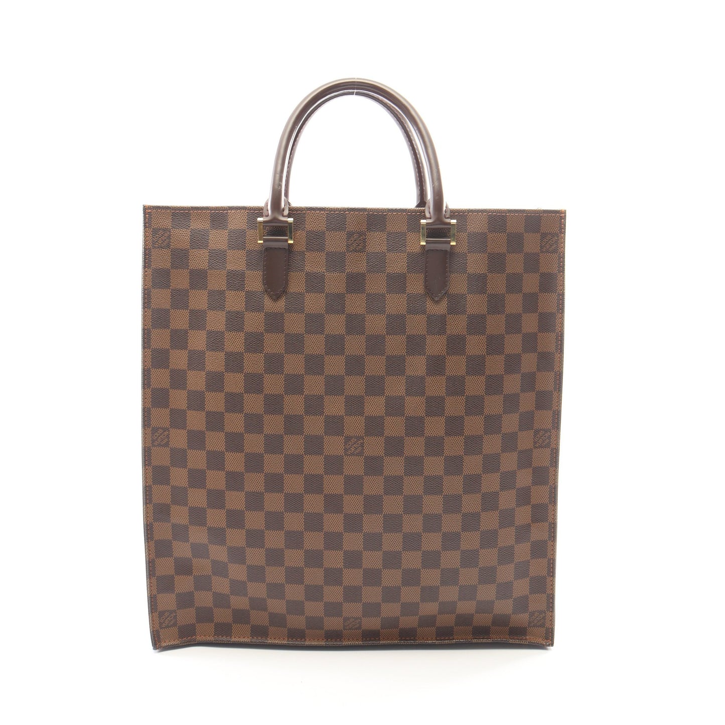 サックプラ ダミエエベヌ ハンドバッグ トートバッグ PVC レザー ブラウン ルイヴィトン バッグ LOUIS VUITTON