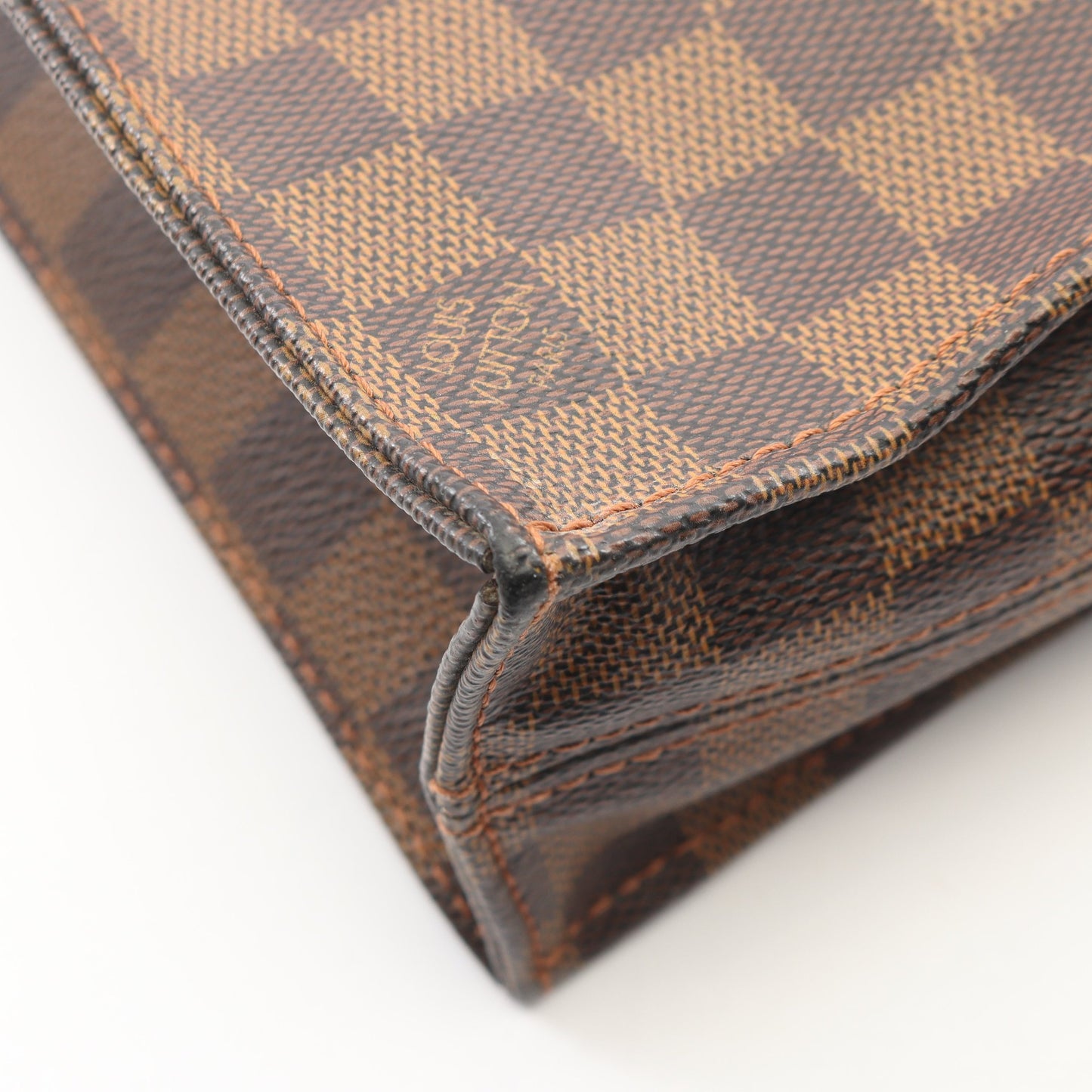 サックプラ ダミエエベヌ ハンドバッグ トートバッグ PVC レザー ブラウン ルイヴィトン バッグ LOUIS VUITTON