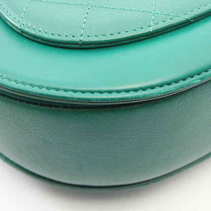 マトラッセ 2WAY チェーンショルダーバッグ レザー グリーン ゴールド金具 シャネル