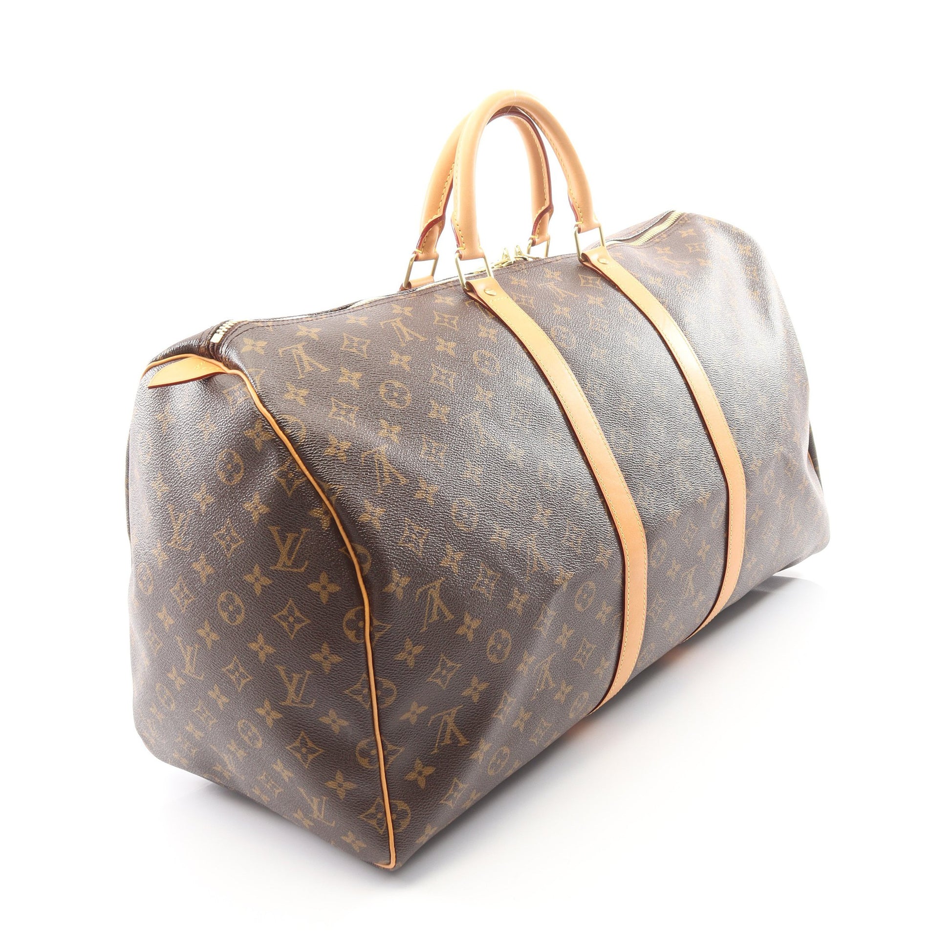キーポル55 モノグラム ボストンバッグ PVC レザー ブラウン ルイヴィトン バッグ LOUIS VUITTON