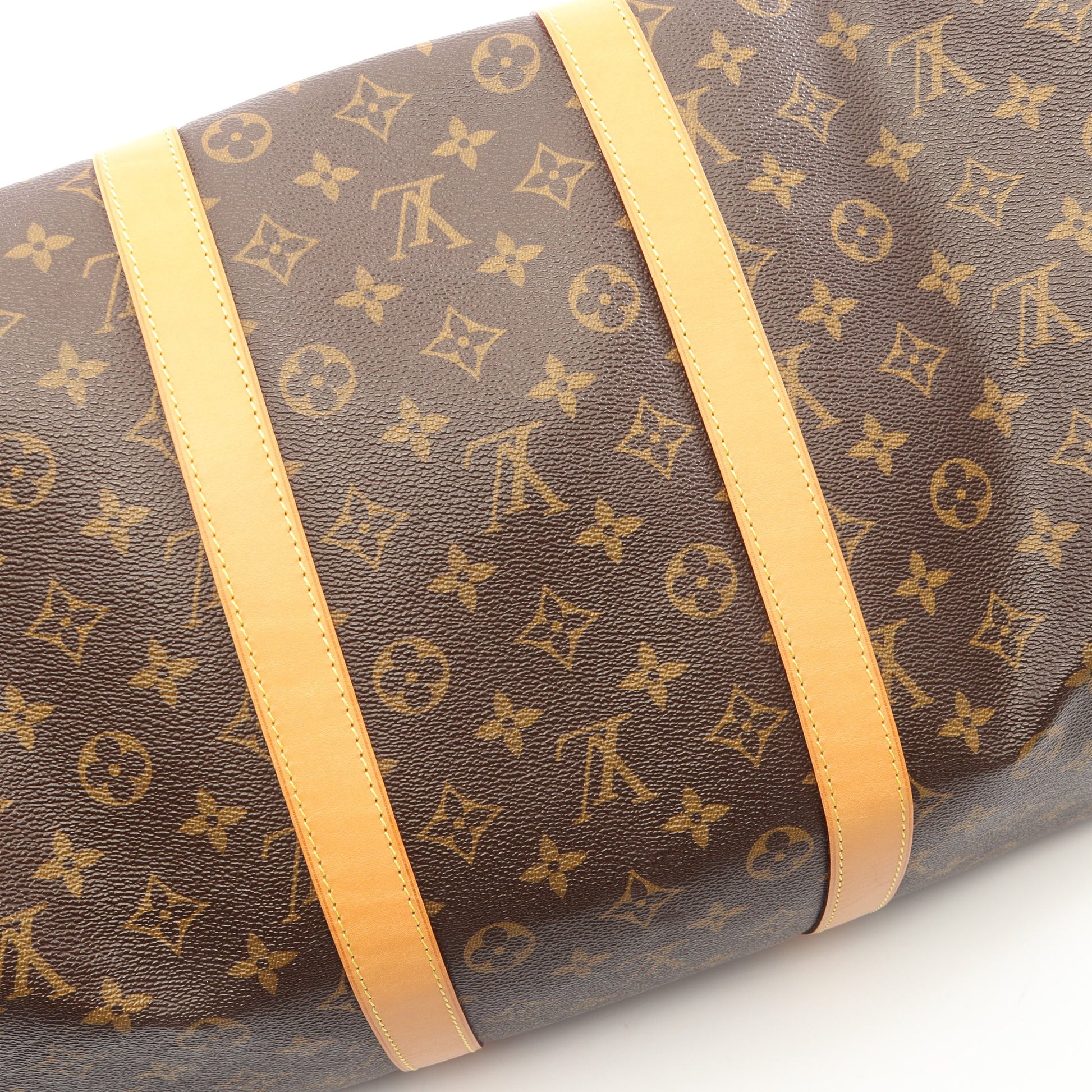 キーポル55 モノグラム ボストンバッグ PVC レザー ブラウン ルイヴィトン バッグ LOUIS VUITTON