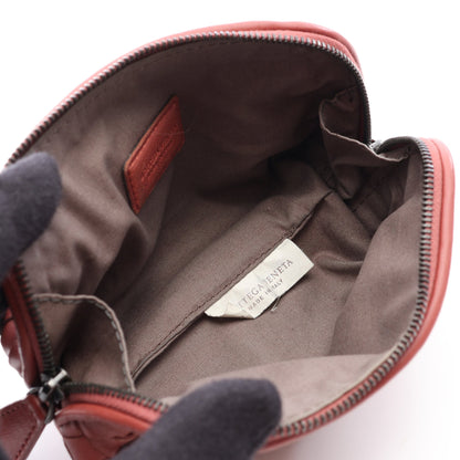 イントレチャート ポーチ レザー レッドブラウン ボッテガヴェネタ 財布・小物 BOTTEGA VENETA