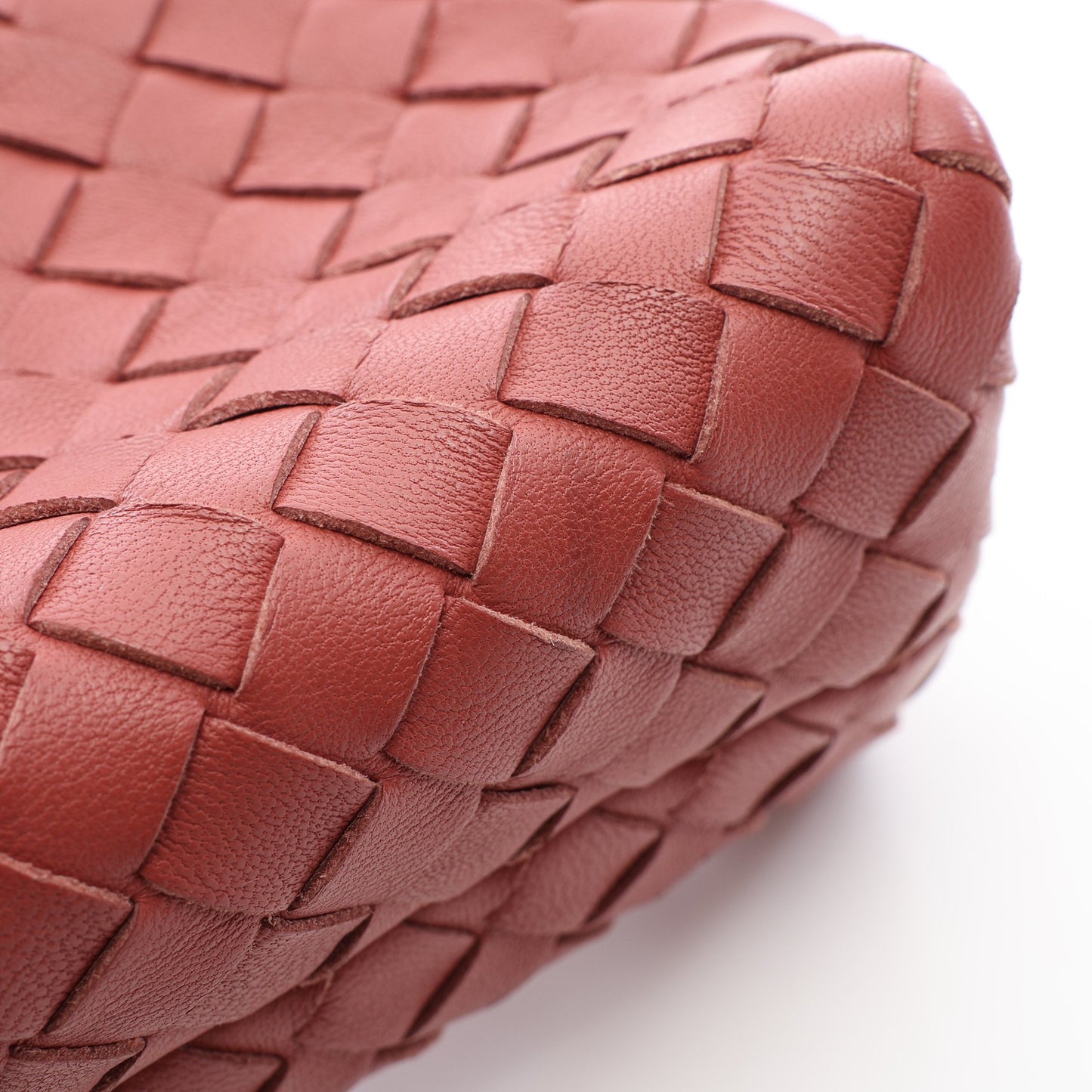 イントレチャート ポーチ レザー レッドブラウン ボッテガヴェネタ 財布・小物 BOTTEGA VENETA