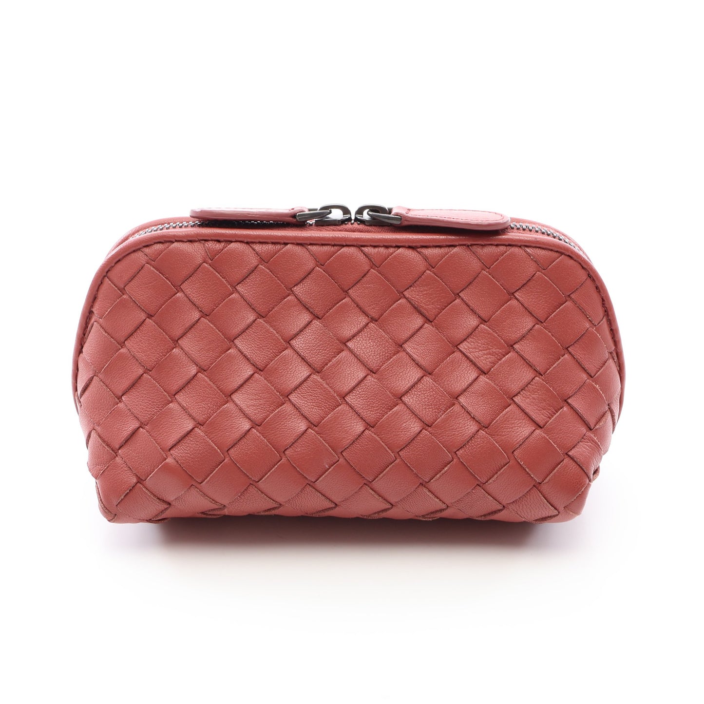 イントレチャート ポーチ レザー レッドブラウン ボッテガヴェネタ 財布・小物 BOTTEGA VENETA
