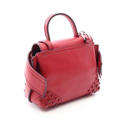 WAVE BAG ウェーブバッグ ミニ 2WAY ハンドバッグ レザー レッド トッズ
