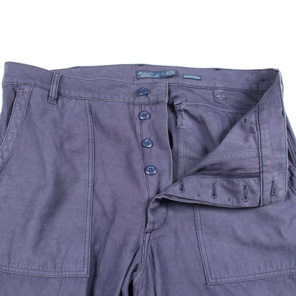 The Ricky Wide Leg Crop Pant ヴィンテージ加工 ワイドパンツ コットン パープル ポロラルフローレン
