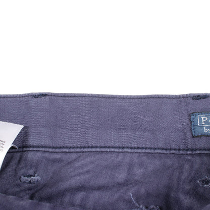 The Ricky Wide Leg Crop Pant ヴィンテージ加工 ワイドパンツ コットン パープル ポロラルフローレン