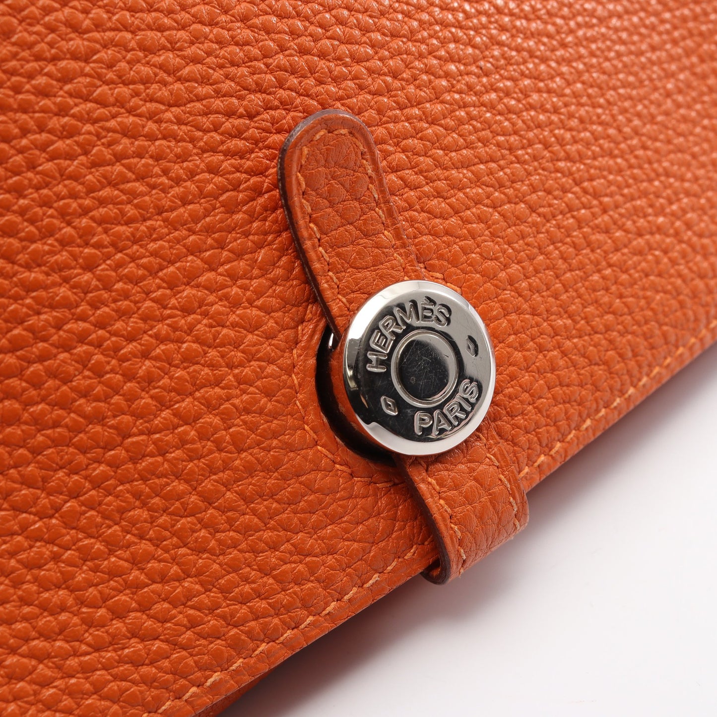 ドゴン ポッシュ オレンジ ウエストバッグ ボディバッグ トゴ オレンジ シルバー金具 □F刻印 エルメス バッグ HERMES
