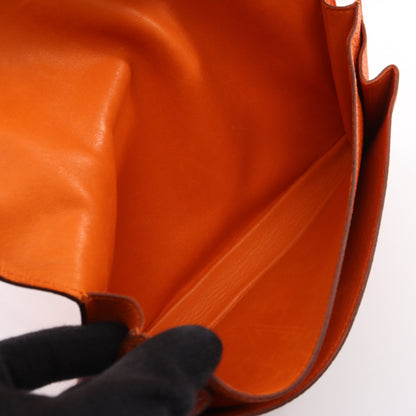 ドゴン ポッシュ オレンジ ウエストバッグ ボディバッグ トゴ オレンジ シルバー金具 □F刻印 エルメス バッグ HERMES