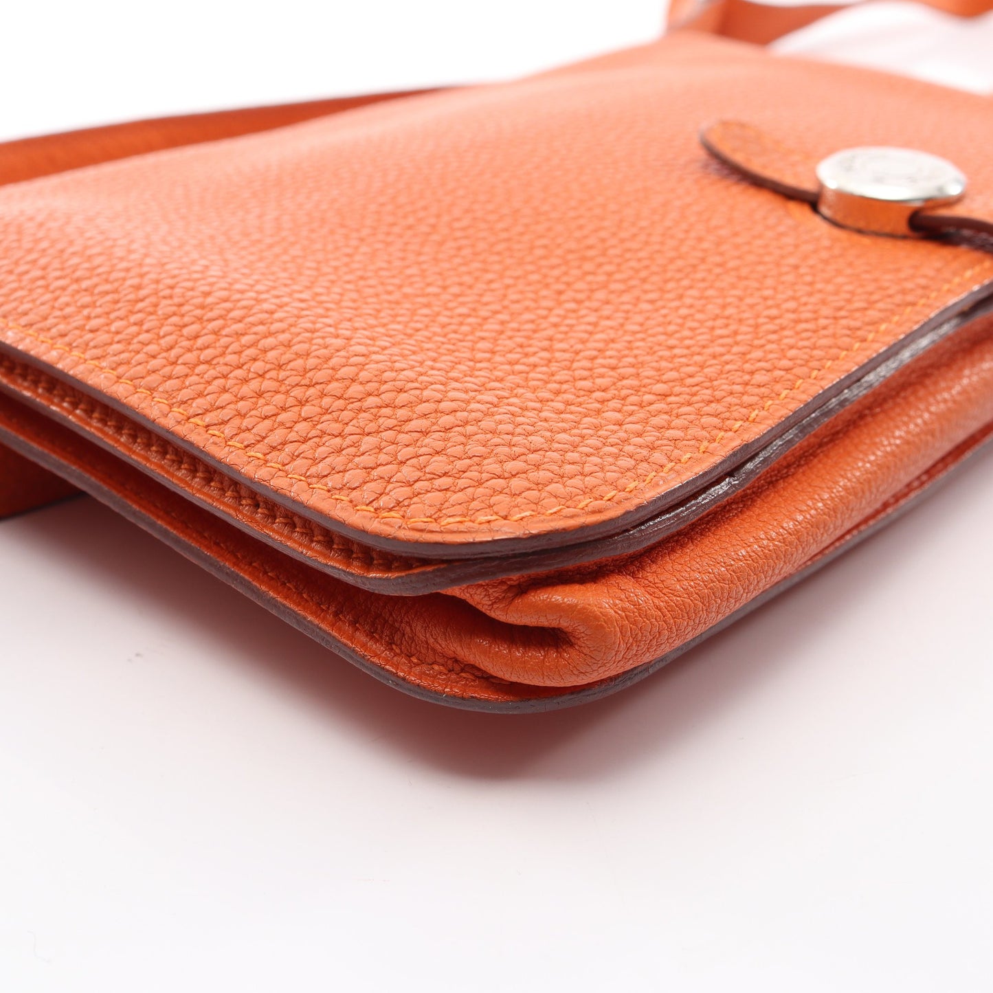 ドゴン ポッシュ オレンジ ウエストバッグ ボディバッグ トゴ オレンジ シルバー金具 □F刻印 エルメス バッグ HERMES