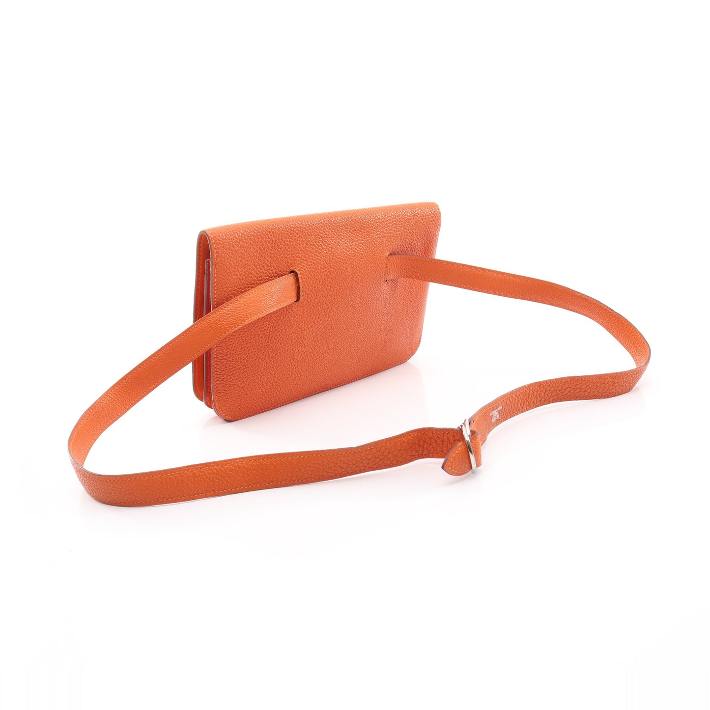 ドゴン ポッシュ オレンジ ウエストバッグ ボディバッグ トゴ オレンジ シルバー金具 □F刻印 エルメス バッグ HERMES