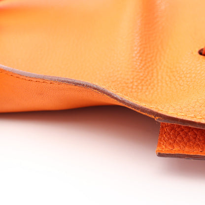 ドゴン ポッシュ オレンジ ウエストバッグ ボディバッグ トゴ オレンジ シルバー金具 □F刻印 エルメス バッグ HERMES