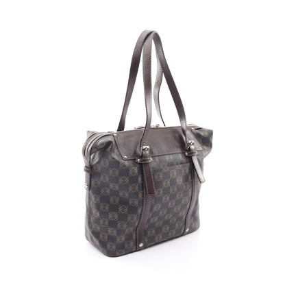 リピート アナグラム ショルダーバッグ トートバッグ レザー PVC ダークブラウン ロエベ バッグ LOEWE