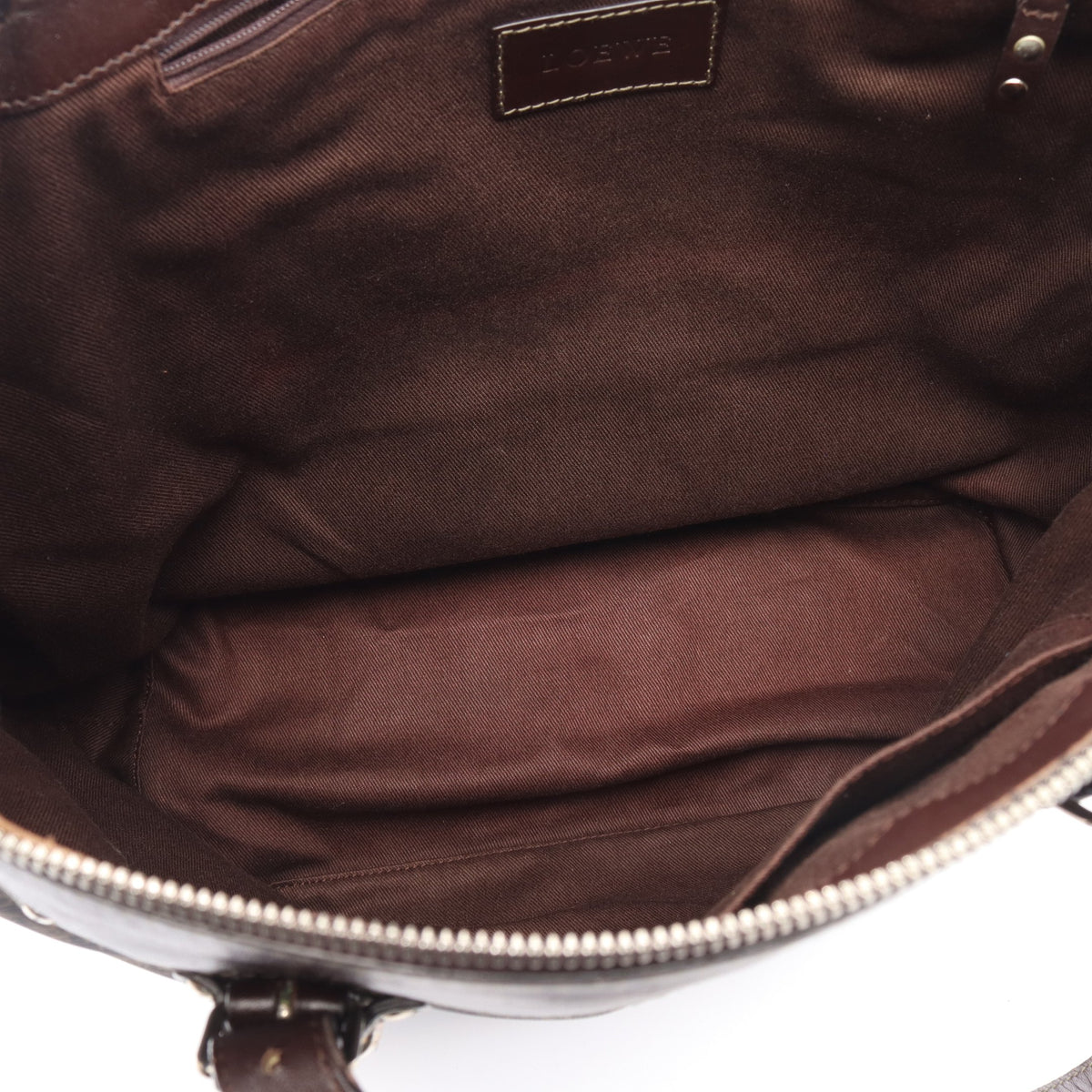 リピート アナグラム ショルダーバッグ トートバッグ レザー PVC ダークブラウン ロエベ バッグ LOEWE